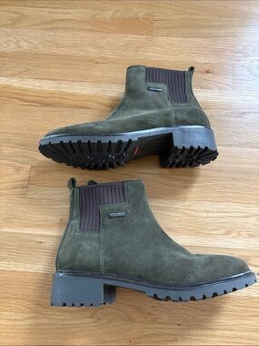 Rockport Ryleigh Gore Olive Suede Chelsea Chukka Boots